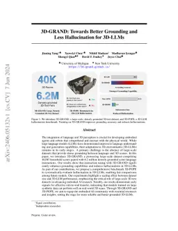 3D-GRAND: A Million-Scale Dataset for 3D-LLMs with Better Grounding and Less Hallucination