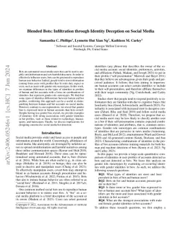 Blended Bots: Infiltration through Identity Deception on Social Media