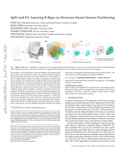 Split-and-Fit: Learning B-Reps via Structure-Aware Voronoi Partitioning