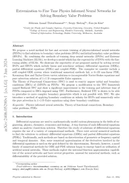 Extremization to Fine Tune Physics Informed Neural Networks for Solving
  Boundary Value Problems