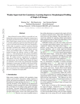 Weakly Supervised Set-Consistency Learning Improves Morphological
  Profiling of Single-Cell Images