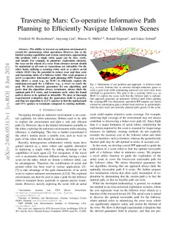 Traversing Mars: Cooperative Informative Path Planning to Efficiently
  Navigate Unknown Scenes