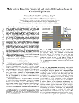 Multi-Vehicle Trajectory Planning at V2I-enabled Intersections based on
  Correlated Equilibrium