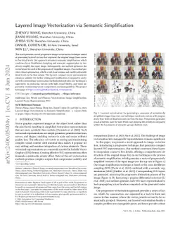 Layered Image Vectorization via Semantic Simplification