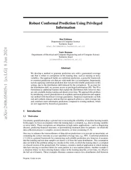 Robust Conformal Prediction Using Privileged Information