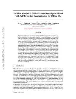 Decision Mamba: A Multi-Grained State Space Model with Self-Evolution Regularization for Offline RL