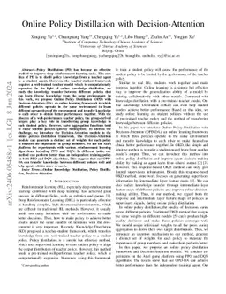 Online Policy Distillation with Decision-Attention