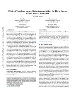 Efficient Topology-aware Data Augmentation for High-Degree Graph Neural
  Networks