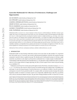 Generalist Multimodal AI: A Review of Architectures, Challenges and
  Opportunities