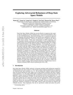 Exploring Adversarial Robustness of Deep State Space Models