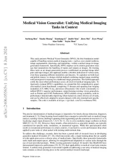 Medical Vision Generalist: Unifying Medical Imaging Tasks in Context