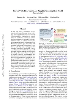 GrowOVER: How Can LLMs Adapt to Growing Real-World Knowledge?