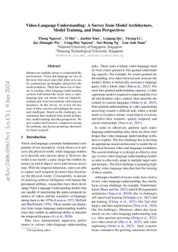 Video-Language Understanding: A Survey from Model Architecture, Model Training, and Data Perspectives