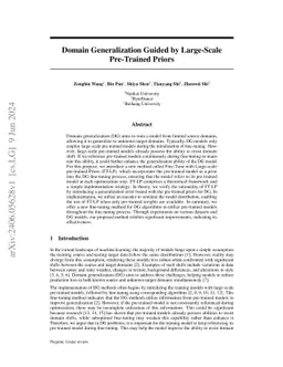 Domain Generalization Guided by Large-Scale Pre-Trained Priors