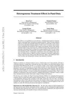 Heterogeneous Treatment Effects in Panel Data