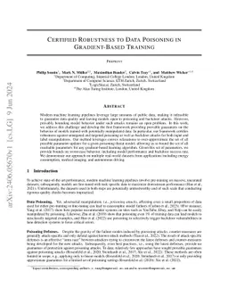 Certified Robustness to Data Poisoning in Gradient-Based Training