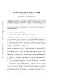 A Low Rank Neural Representation of Entropy Solutions