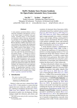 MoPS: Modular Story Premise Synthesis for Open-Ended Automatic Story
  Generation