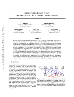 Structured Learning of Compositional Sequential Interventions