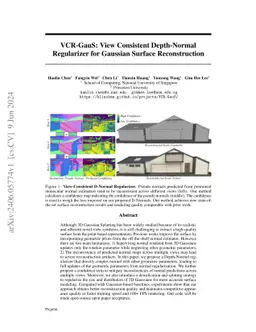 VCR-GauS: View Consistent Depth-Normal Regularizer for Gaussian Surface
  Reconstruction