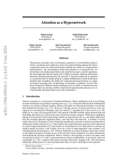 Attention as a Hypernetwork