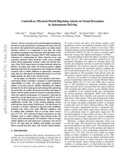 ControlLoc: Physical-World Hijacking Attack on Visual Perception in
  Autonomous Driving