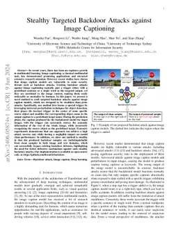 Stealthy Targeted Backdoor Attacks against Image Captioning