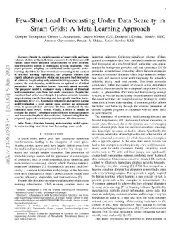 Few-Shot Load Forecasting Under Data Scarcity in Smart Grids: A
  Meta-Learning Approach