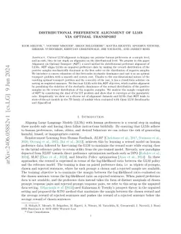 Distributional Preference Alignment of LLMs via Optimal Transport