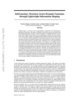 InfoGaussian: Structure-Aware Dynamic Gaussians through Lightweight
  Information Shaping