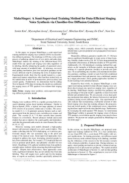 MakeSinger: A Semi-Supervised Training Method for Data-Efficient Singing
  Voice Synthesis via Classifier-free Diffusion Guidance