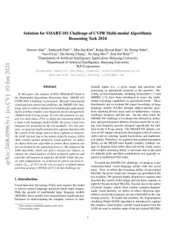 Solution for SMART-101 Challenge of CVPR Multi-modal Algorithmic
  Reasoning Task 2024