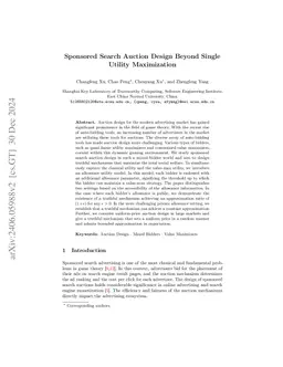 Sponsored Search Auction Design Beyond Single Utility Maximization