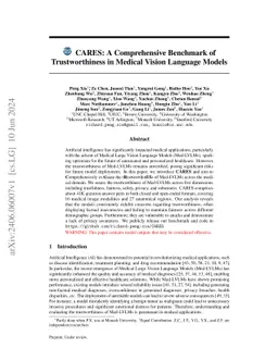 CARES: A Comprehensive Benchmark of Trustworthiness in Medical Vision
  Language Models