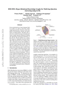HOLMES: Hyper-Relational Knowledge Graphs for Multi-hop Question
  Answering using LLMs