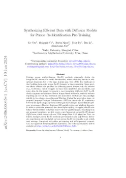 Synthesizing Efficient Data with Diffusion Models for Person
  Re-Identification Pre-Training