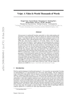Vript: A Video Is Worth Thousands of Words