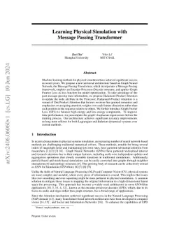 Learning Physical Simulation with Message Passing Transformer