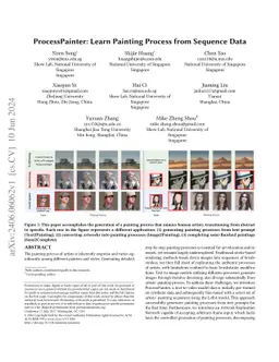 ProcessPainter: Learn Painting Process from Sequence Data