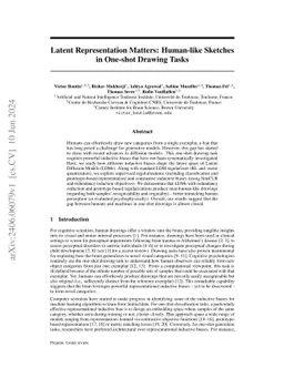 Latent Representation Matters: Human-like Sketches in One-shot Drawing
  Tasks