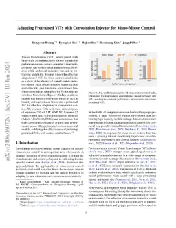 Adapting Pretrained ViTs with Convolution Injector for Visuo-Motor
  Control