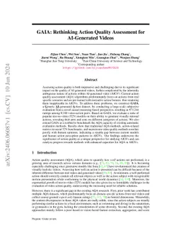 GAIA: Rethinking Action Quality Assessment for AI-Generated Videos