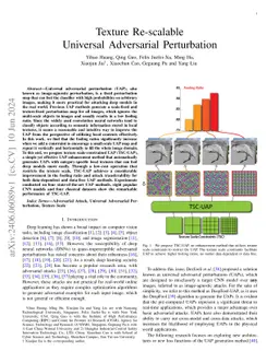 Texture Re-scalable Universal Adversarial Perturbation