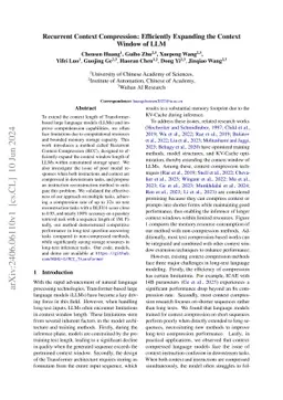 Recurrent Context Compression: Efficiently Expanding the Context Window
  of LLM