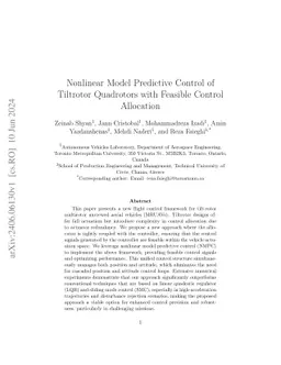 Nonlinear Model Predictive Control of Tiltrotor Quadrotors with Feasible
  Control Allocation