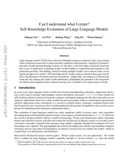 Can I understand what I create? Self-Knowledge Evaluation of Large
  Language Models