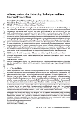 A Survey on Machine Unlearning: Techniques and New Emerged Privacy Risks