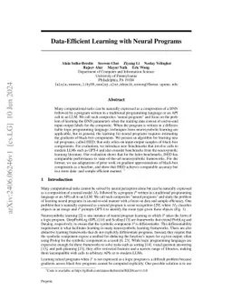 Data-Efficient Learning with Neural Programs