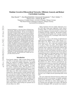 Modular Growth of Hierarchical Networks: Efficient, General, and Robust
  Curriculum Learning