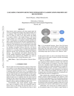 Cascading Unknown Detection with Known Classification for Open Set
  Recognition